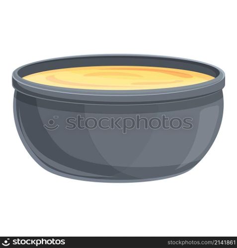 Spoon cream soup icon cartoon vector. Hot bowl. Vegetable food. Spoon cream soup icon cartoon vector. Hot bowl