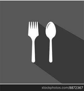 spoon,fork,and knife icon logo vector