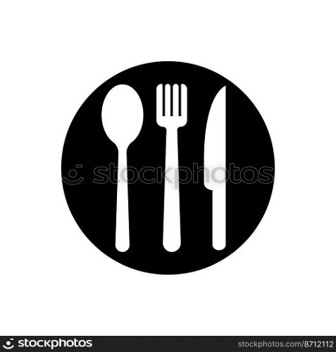 spoon, fork, knife icon vector illustration logo design