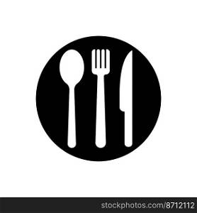 spoon, fork, knife icon vector illustration logo design