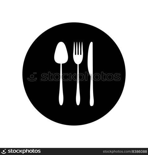 spoon fork knife logo illustration design