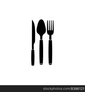 spoon fork knife logo illustration design