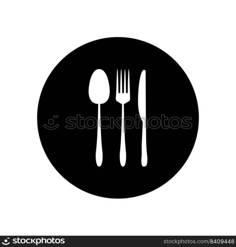 spoon fork knife logo illustration design