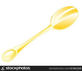 Spoon from gild. Spoon from gild on white background is insulated