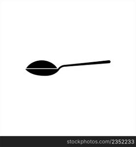 Spoon Icon, Food Spoon Icon Vector Art Illustration