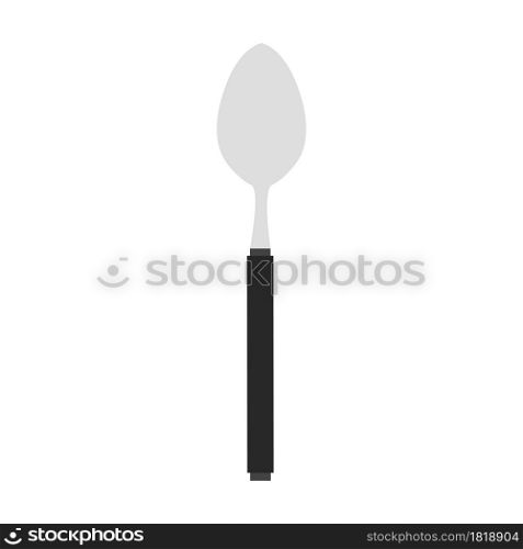 Spoon vector illustration denner utensil kitchen silverware icon food. Restaurant symbol cutlery equipment design icon. Breakfast spoon kitchenware element sign silhouette