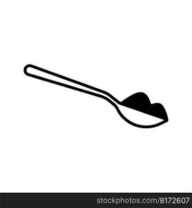 Spoon with sugar or salt icon vector or trendy design