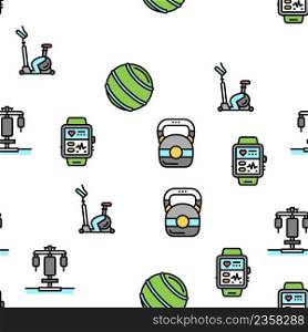 Sport Active Competitive Game Vector Seamless Pattern Thin Line Illustration. Sport Active Competitive Game Vector Seamless Pattern