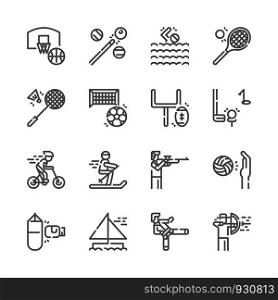 Sport activities icon set.Vector illustration