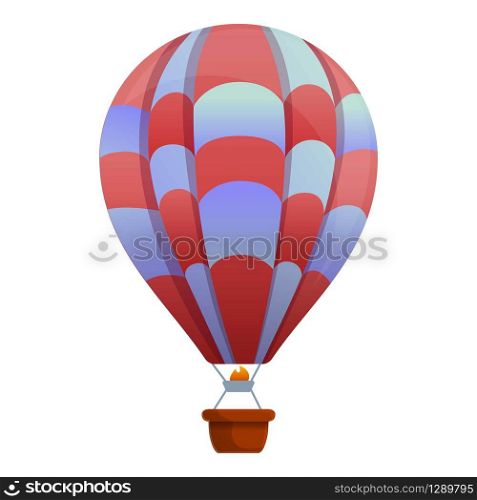 Sport air balloon icon. Cartoon of sport air balloon vector icon for web design isolated on white background. Sport air balloon icon, cartoon style