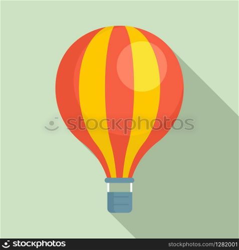 Sport air balloon icon. Flat illustration of sport air balloon vector icon for web design. Sport air balloon icon, flat style