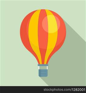 Sport air balloon icon. Flat illustration of sport air balloon vector icon for web design. Sport air balloon icon, flat style