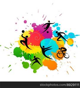 Sport background - colorful vector image