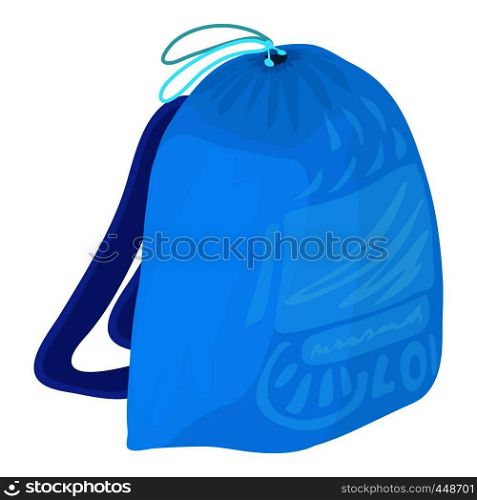 Sport backpack icon. Cartoon illustration of sport backpack vector icon for web isolated on white background. Sport backpack icon, cartoon style