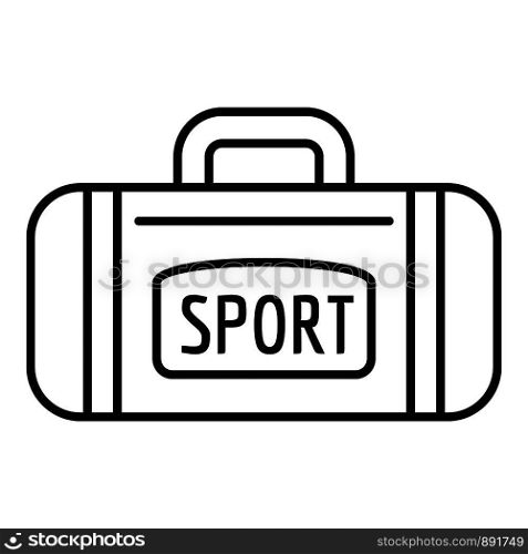 Sport bag icon. Outline sport bag vector icon for web design isolated on white background. Sport bag icon, outline style