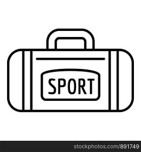 Sport bag icon. Outline sport bag vector icon for web design isolated on white background. Sport bag icon, outline style