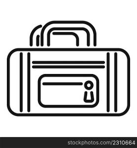 Sport bag icon outline vector. Workout life. Active nutrition. Sport bag icon outline vector. Workout life