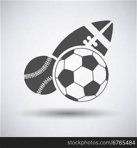 Sport balls icon over grey background. Vector illustration.