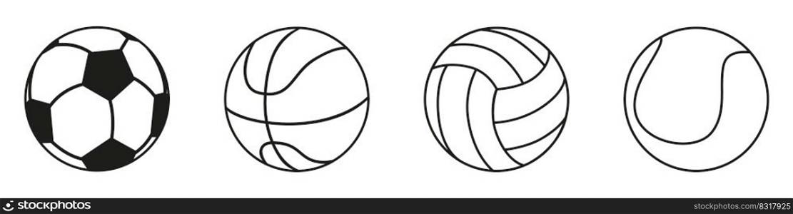Sport balls set. Ball icons.. Sport balls set. Ball icons.Vector.