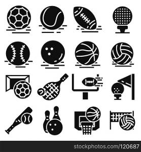 Sport balls set on black background. Vector illustration.. Sport balls set on black background.