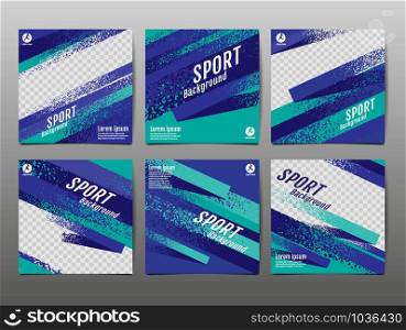 Sport Banner Social Media, Abstract Background, Vector Illustration, Dynamic, grunge Texture.