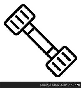 Sport barbell icon. Outline sport barbell vector icon for web design isolated on white background. Sport barbell icon, outline style
