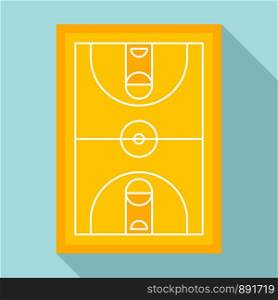Sport basketball arena icon. Flat illustration of sport basketball arena vector icon for web design. Sport basketball arena icon, flat style