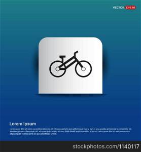 Sport bicycle icon - Blue Sticker button