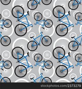 Sport bike seamless pattern on grey background. Vector illustration.