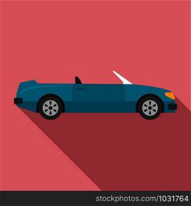 Sport cabriolet icon. Flat illustration of sport cabriolet vector icon for web design. Sport cabriolet icon, flat style