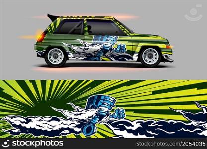 sport car decal graphic wrap vector abstract background