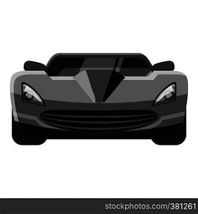 Sport car front view icon. Gray monochrome illustration of car vector icon for web design. Sport car front view icon, gray monochrome style