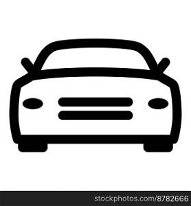Sport car icon line isolated on white background. Black flat thin icon on modern outline style. Linear symbol and editable stroke. Simple and pixel perfect stroke vector illustration.