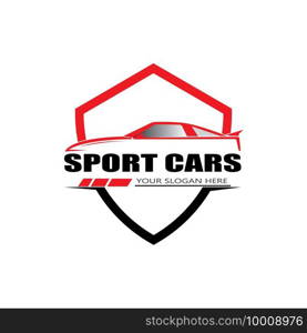 sport car logo template design vector