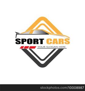 sport car logo template design vector