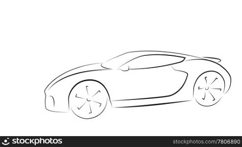 Sport car silhouette. Vector illustration.