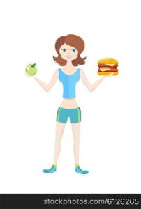 Sport diet healthy way of life. Healthy life, sport diet, fitness lifestyle, food and health, activity sport diet, nutrition dieting, eating and healthcare, natural vitamin sport diet illustration