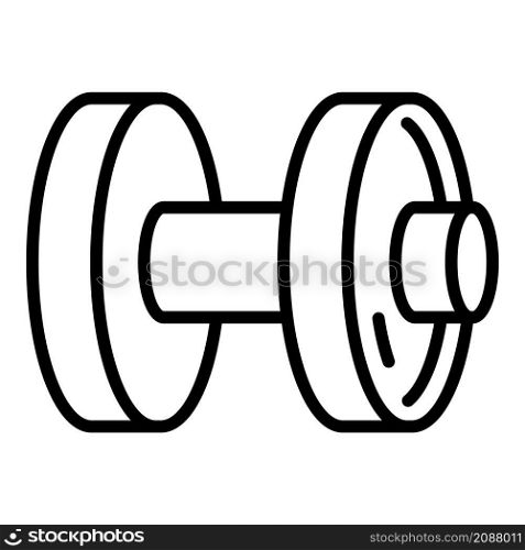 Sport dumbell icon. Outline sport dumbell vector icon for web design isolated on white background. Sport dumbell icon, outline style