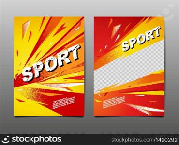Sport Dynamic Banner, Template Design Layout , Abstract Background, Brush Speed Style, grunge ,Vector Illustration.