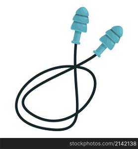 Sport earplugs icon cartoon vector. Noise protection. Auditory hearing. Sport earplugs icon cartoon vector. Noise protection