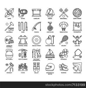 Sport Equipment , Thin Line and Pixel Perfect Icons