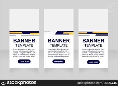 Sport event management service web banner design template. Vector flyer with text space. Advertising placard with customized copyspace. Printable poster for advertising. Arial font used. Sport event management service web banner design template