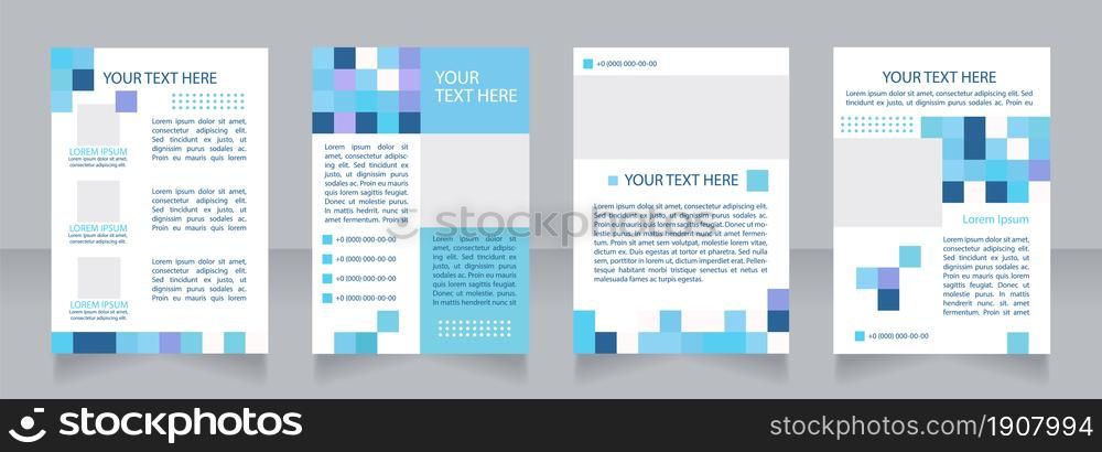 Sport event promotional blank brochure layout design. Program, schedule. Vertical poster template set with empty copy space for text. Premade corporate reports collection. Editable flyer paper pages. Sport event promotional blank brochure layout design