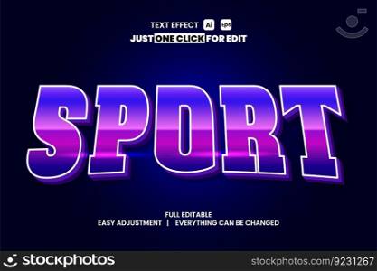Sport event vector text effect editable