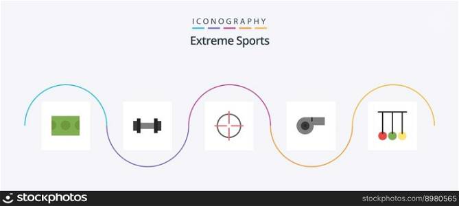 Sport Flat 5 Icon Pack Including . rings. gym. gymnastics. whistle