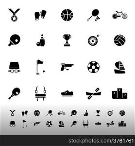 Sport game athletic icons on white background, stock vector