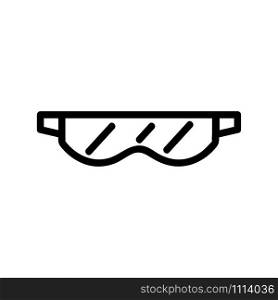 Sport glasses icon vector. A thin line sign. Isolated contour symbol illustration. Sport glasses icon vector. Isolated contour symbol illustration