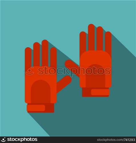 Sport gloves icon. Flat illustration of sport gloves vector icon for web design. Sport gloves icon, flat style