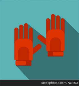 Sport gloves icon. Flat illustration of sport gloves vector icon for web design. Sport gloves icon, flat style