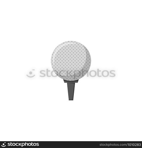 sport, golf ball in flat on white background. sport, golf ball, flat on white background